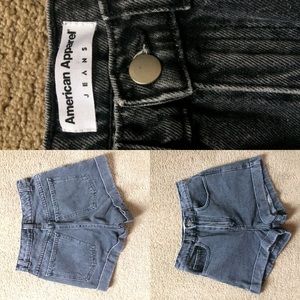 High rise jean shorts